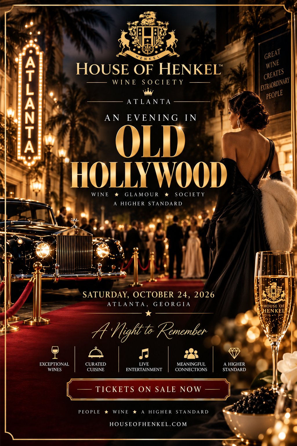 House of Henkel Wine Society Atlanta — An Evening in Old Hollywood Ticket
