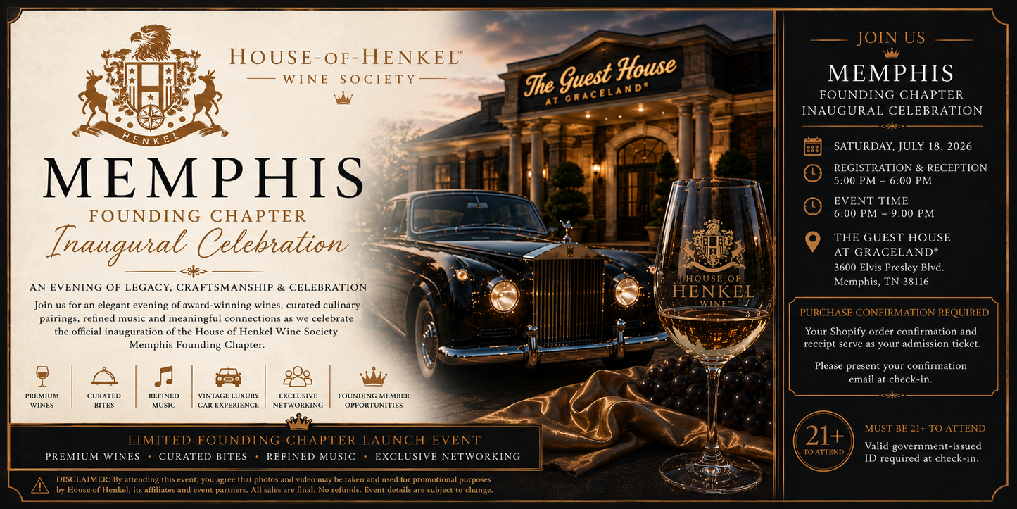House of Henkel Wine Society Inaugural Ticket – Memphis Founding Chapter