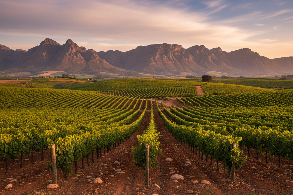 a great view of a vineyard in Stellenbosch South Africa copy De Meye